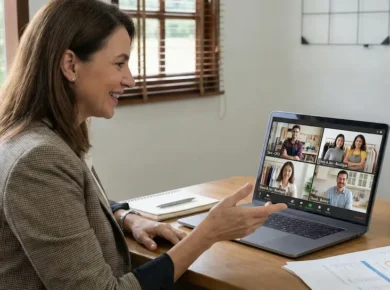 Fractional CFO working remotely with Small Business team